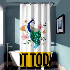 Peacock T-shirtnope Not Today Peacock 65 T-shirt Shower Curtain 36  X 72  (stall)  by EnriqueJohnson