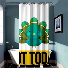 Peacock T-shirtnope Not Today Peacock 138 T-shirt Shower Curtain 36  X 72  (stall)  by EnriqueJohnson