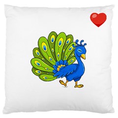 Peacock T-shirtsteal Your Heart Peacock 192 T-shirt Large Premium Plush Fleece Cushion Case (two Sides)