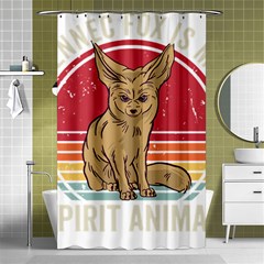 Fennec Fox T- Shirt Fennec Fox Is My Spirit Animal T- Shirt Shower Curtain 48  X 72  (small) 