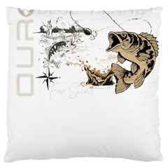 Fishing T- Shirt Playground Fishing Nature Planet Earth Playground Good Vibes Free Spirit T- Shirt ( Large Cushion Case (two Sides) by ZUXUMI