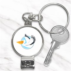 Pelican T-shirtwhite Look Calm Pelican 08 T-shirt Nail Clippers Key Chain by EnriqueJohnson