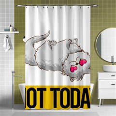 Persian Cat T-shirtnope Not Today Persian Cat 01 T-shirt Shower Curtain 48  X 72  (small)  by EnriqueJohnson