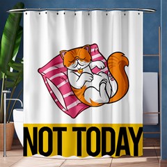 Persian Cat T-shirtnope Not Today Persian Cat 20 T-shirt Shower Curtain 60  X 72  (medium)  by EnriqueJohnson