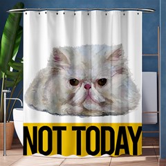 Persian Cat T-shirtnope Not Today Persian Cat 27 T-shirt Shower Curtain 60  X 72  (medium)  by EnriqueJohnson