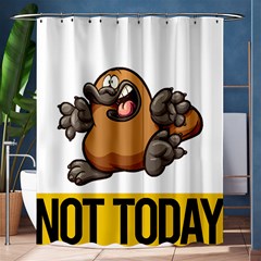 Platypus T-shirtnope Not Today Platypus 37 T-shirt Shower Curtain 60  X 72  (medium)  by EnriqueJohnson