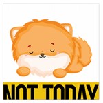 Pomeranian T-shirtnope Not Today Pomeranian 31 T-shirt Square Satin Scarf (36  x 36 ) Front