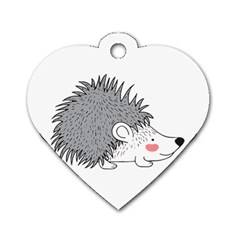 Porcupine T-shirtwhite Look Calm Porcupine 03 T-shirt Dog Tag Heart (one Side) by EnriqueJohnson