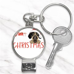 German Wirehaired Pointer T- Shirt German Wirehaired Pointer Merry Christmas T- Shirt (3) Nail Clippers Key Chain by ZUXUMI