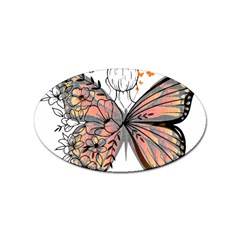 Butterflies T- Shirt Butterfly T- Shirt Sticker (oval)