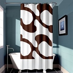 Abstract Pattern Beige Swirl T- Shirt Abstract Pattern Beige Swirl T- Shirt Shower Curtain 36  X 72  (stall) 