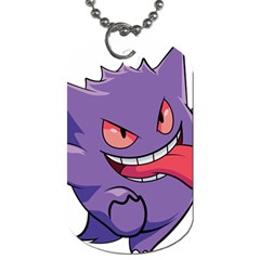 Purple Funny Monster Dog Tag (two Sides) by Sarkoni