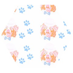Australian Shepherd Dog Pattern T- Shirt Australian Shepherd Dog Cute Pattern T- Shirt Wooden Puzzle Hexagon by EnriqueJohnson