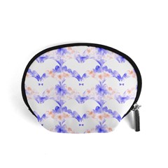 Bat Pattern T- Shirt Bats And Bows Blue Orange T- Shirt Accessory Pouch (small)