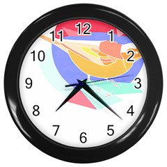 Bird Lover T- Shirtbird T- Shirt (21) Wall Clock (black)