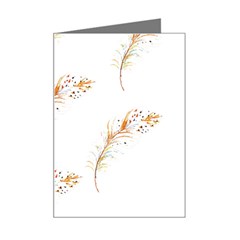 Boho Feather Pattern T- Shirt Boho Feather Pattern 8 Mini Greeting Card