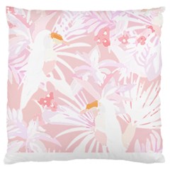 Botanical T- Shirt Botanical Birds Tropical T- Shirt Standard Premium Plush Fleece Cushion Case (one Side)