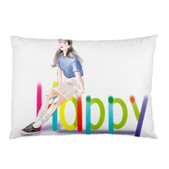 Happy Pillow Case (two Sides) by SychEva