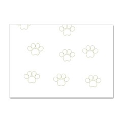 Dog Paw Print T- Shirt Paw Pattern T- Shirt Crystal Sticker (a4) by EnriqueJohnson