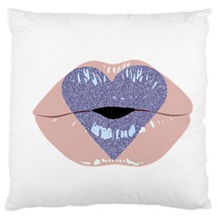 Lips -18 Large Premium Plush Fleece Cushion Case (two Sides) by SychEva