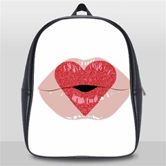 Lips -16 School Bag (large) by SychEva