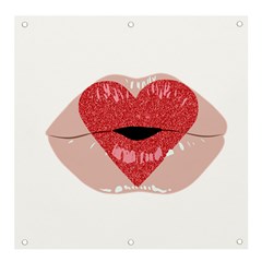 Lips -16 Banner And Sign 4  X 4  by SychEva