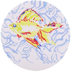 Fishing Lover T- Shirtfish T- Shirt (1) Uv Print Round Tile Coaster