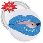 Lips -21 3  Buttons (100 pack)  Front