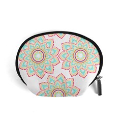 Floral Mandala T- Shirt Pretty Lotus Flower Mandala Art Pattern Accessory Pouch (small) by EnriqueJohnson