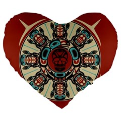 Grateful-dead-pacific-northwest-cover Large 19  Premium Heart Shape Cushions by Sarkoni