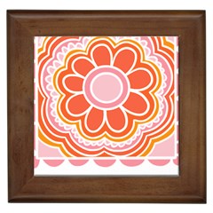 Flower T- Shirt Flower Granny Square T- Shirt Framed Tile by EnriqueJohnson