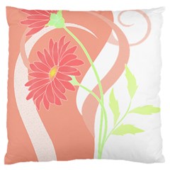 Flowers Illustration T- Shirtflowers T- Shirt (6) Large Cushion Case (two Sides)