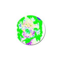 Flowers T- Shirt Abstract Flowers Golf Ball Marker (10 Pack)