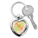 Fractal Artwork T- Shirt Sun Ray Life T- Shirt Key Chain (Heart) Front