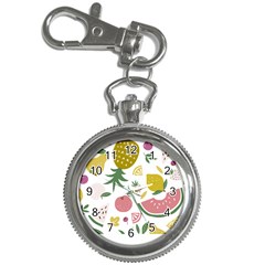 Fruits T- Shirt Funny Summer Fruits Collage Fruit Bright Colors T- Shirt Key Chain Watches