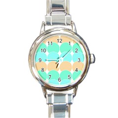 Geometric T- Shirtgeometric Pattern T- Shirt Round Italian Charm Watch