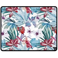 Hawaii T- Shirt Hawaii Flora Pattern T- Shirt Fleece Blanket (medium) by EnriqueJohnson