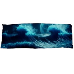 Moonlight High Tide Storm Tsunami Waves Ocean Sea Body Pillow Case (dakimakura) by uniart180623