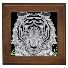 Tiger Head Framed Tile by Ket1n9