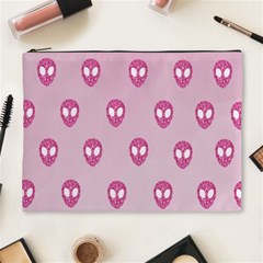 Alien Pattern Pink Cosmetic Bag (xl) by Ket1n9