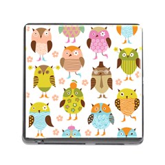 Cute Owls Pattern Memory Card Reader (square 5 Slot) by Ket1n9