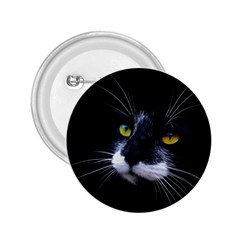 Face Black Cat 2 25  Buttons by Ket1n9