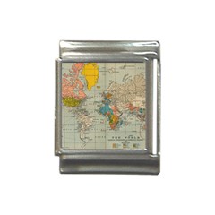 Vintage World Map Italian Charm (13mm) by Ket1n9