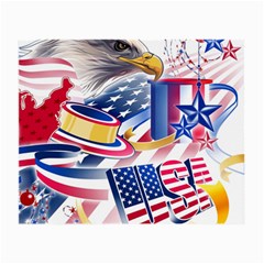 United States Of America Usa  Images Independence Day Small Glasses Cloth (2 Sides) by Ket1n9