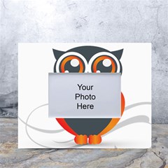 Owl Logo White Tabletop Photo Frame 4 x6  by Ket1n9