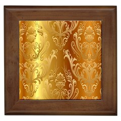 Golden Pattern Vintage Gradient Vector Framed Tile by Ket1n9