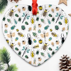 Insect Animal Pattern Ornament (heart) by Ket1n9