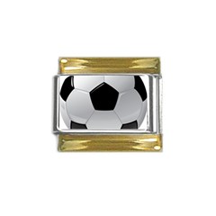 Soccer Ball Gold Trim Italian Charm (9mm) by Ket1n9