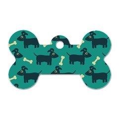 Happy-dogs Animals Pattern Dog Tag Bone (two Sides) by Ket1n9