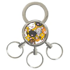 Cats-cute-kitty-kitties-kitten 3-ring Key Chain by Ket1n9